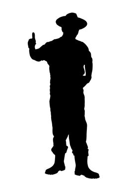 Thumbs Up Farmer with thumbs up
